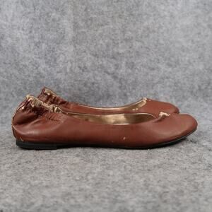 Mossimo Shoes Womens 7.5 Ballet Flats Slip On Casual Brown Round Toe Classic